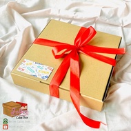 Code: BPB110 PIZZA BOX PACKAGE + 1 INCH SATIN RIBBON + THANK YOU CARD / HAMPERS BOX PACKAGE / HAMPER