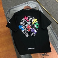 Chrome Hearts Chrome Hearts Chrome Hearts 2026 Embroidered Graffiti Printed Short-Sleeved T-Shirt