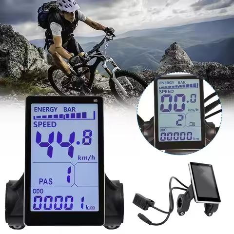 M5 Electric Bike LCD Display Screen 5-pin E-Bike Speedometer Screen Control Panel Electric Scooter B