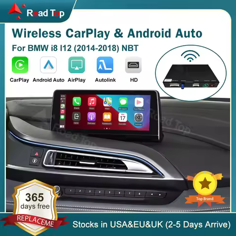 Wireless CarPlay RoadTop for BMW i8 I12 NBT EVO System 2014-2018, with Android Auto Mirror Link AirP