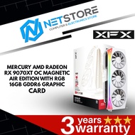 XFX MERCURY AMD RADEON RX 9070XT OC MAGNETIC AIR EDITION WITH RGB 16GB GDDR6 GRAPHIC CARD - WHITE - 