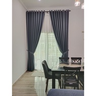 Minimalist Blackout Curtains for Bedroom Windows with 9 Glossy Waves