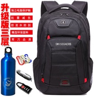 KY/🏅Swiss Army Knife Backpack Men's Backpack Large Capacity Travel Bag Middle School Student Schoolbag Female Business B