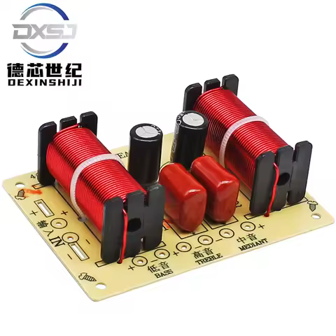 DIY home theater audio box modification with HiFi-level high, medium and low frequency 3-way crossov