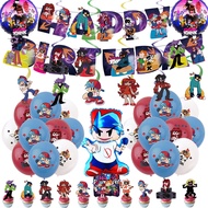 Friday night funkin friday night funkin Party Decorations Swivel Aluminum Film Balloon Pull Flag Set