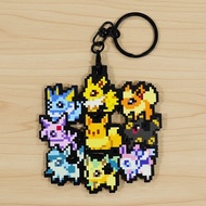 Pokemon Eevee Evolution Pixel Art Keychain