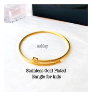 Stainless Kids Bangle Gold Plated Adjustable Bangles for kid
