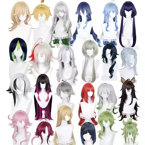 Kirara Kaeya Focalors Kokomi Lyney Lynet Layla Hu Tao Zhong Li Kaveh Cosplay Wig Heat Resistant Synt