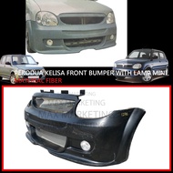 B1270 CAR BODYKIT PERODUA KELISA FRONT BUMPER WITH LAMP MINI (FIBER)