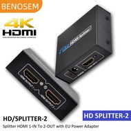 Benosem HDMI Splitter 1 input 2 output 1x2 4K×2K Multi HDMI Splitter Adapter 4K 1080P