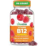 Lifeable Vitamin B12 Gummies for Adults | 1000 mcg | Great Tasting B12 Vitamins | Non-GMO, Vegan B12