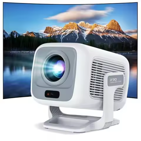 Portable 1080P Smart Mini Projector with WiFi 6 Bluetooth 5.4 Full HD 4K Support Auto Focus Keystone