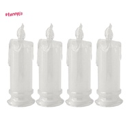 4PCS LED Flameless Candles ,LED Clearance Pillar Candles, Battery Included,Decoracion for Halloween 