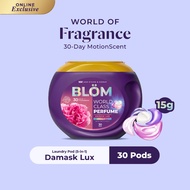 BLOM 5-in-1 10X Cleaning Laundry Pods 30pcs - (Damask Lux/Arctic Rivers)