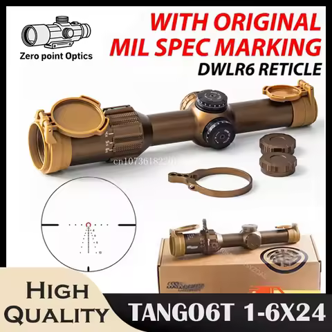 Tactical TANGO6T SCOPE 1-6X24mm FFP First Focal Plane Riflescope DWLR6 Illuminated Reticle w/30mm AL