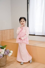 Kurung Moden Budak Perempuan Baju Raya Sedondon Family HItam Lilac Nude Kelabu Grey