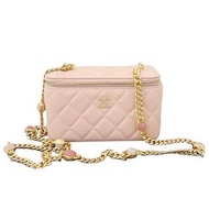 Chanel 22B Vanity Case💕💎🔓粉紅色寶石鍊帶長盒子