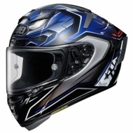 Shoei X14 Aerodyne Tc2 Biru Perak | Helm Full Face | Sepatu X14