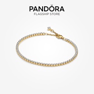 Pandora 14K Gold Plated Sparkling Tennis Bracelet