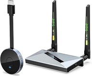 Wireless HDMI Transmitter and Receiver Kit - 4K@30Hz Extender, 2.4/5GHz Adapter for Streaming Video/