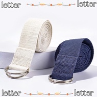 LETTER Yoga Strap, Flexibility Adjustable D-Ring Buckle Exercise Straps,  1.8mx3.8cm Durable Cotton 