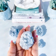 Tự Nhiên Celestite Cụm Celestine Geode Màu Xanh Đá Quý năng lượng chữa bệnh Đá Bất đá quý pha lê Tra
