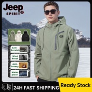 JEEP SPIRIT Waterproof Jacket For Men Lightweight Mountaineering Jacket