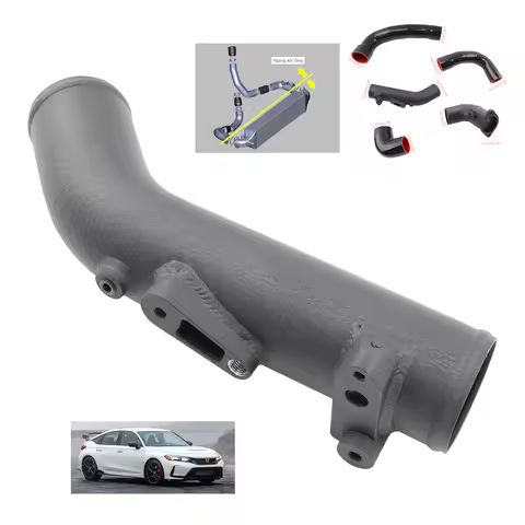 Aluminium + Silicone Charge Pipe Upgrade For Intercooler For 2023 Honda Civic Type R FL5 For Acura I