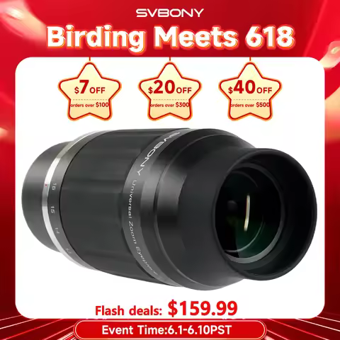 Svbony SV245 Zoom Eyepiece 8-16mm FOV 63° Parfocal & ClickStop Design Dual-lens interface for Planet