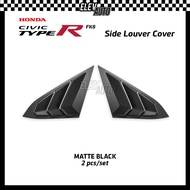 Honda Civic Type-R FK8 Side Louver Cover Triangle Window Trim Accessories Bodykit TypeR