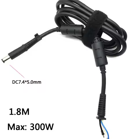 230W 240W 300W Copper DC Tip Plug Connector Cord Cable for Dell HP Laptop Charger Adapter black Pin 