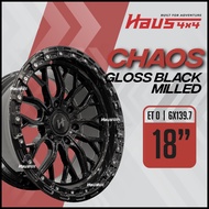 [1 PCS] Sport Rim18 Inch Chaos Ranger Triton Hilux Dmax 4x4 Sport Rim 4wheels Fortuner Tank 300 Spor