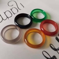 Natural Agate  bangle  Ring Red Agate Green Agate Light Orange Agate Black Agate Grey Agate Ring,