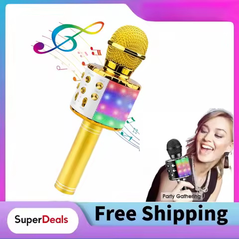 Karaoke Microphone for Adults, Wireless Bluetooth Microphone for Singing Portable Karaoke Machine wi