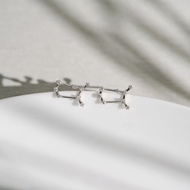 Ar-Kang Collection* (AKE950) ต่างหูเงินแท้ ลายกลุ่มดาวประจำราศี 12 ราศี ประดับ White CZ ชุบ Rhodium 