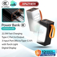【3C Certified】Xinzhen P502 50000mAh Powerbank 22.5W Fast Charging Power Bank Camping Pawer Bank Xinz