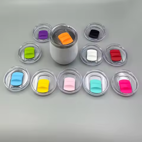 2 Magnetic Replacement Lids for Wine Glasses, 12oz Eggshell Cup Lids, 12oz Egg Cup Magnetic Lids, 12