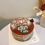 大象提拉米蘇 提拉米蘇蛋糕 生日蛋糕 繪圖蛋糕 鑠甜點 紀念日