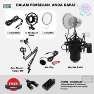 Microphone Conderser BM-8000 Mic Conderser Karaoke Smule origina Package