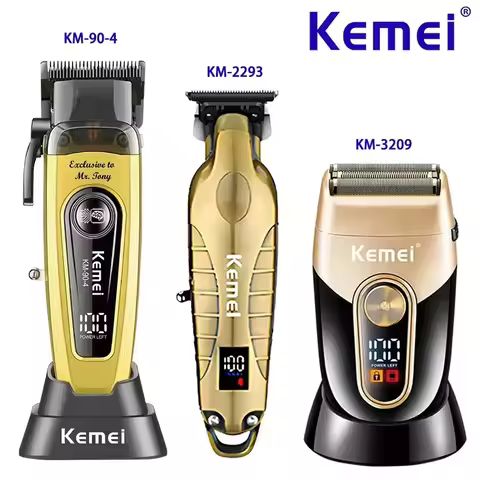Kemei Electric Rechargeable Hair Clipper Professional Barber Trimmer For Man Cordless Shaver KM-90-4