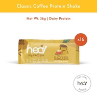 Heal Classic Coffee Protein Shake Powder - Dairy Whey Protein (16 sachets) HALAL - Meal Replacement, Whey Protein