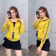 Áo khoác chống nắng nữ trơn tay sọc chữ áo khoác nữ vải thun cotton 4 chiều mềm mịn giữ nhiệt [FREES