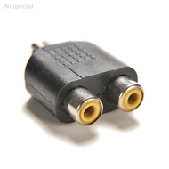 [Nispecial] 2x RCA Y Splitter AV Audio Video Plug Converter 1-Male to 2-Female Cable Adapter [SG]