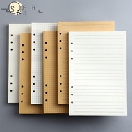 SUEREN 80Sheets Loose Leaf Paper, Kraft Paper A5/A6/A7 Notebook Refill Paper, Simple Horizontal Line