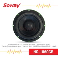Soway NG-1060GR / NG-1060BL / NG-1060BA ซับวูฟเฟอร์เบส 10 นิ้ว ดอกซับแท้ 100% เสียงเบสแน่น ลำโพงติดร
