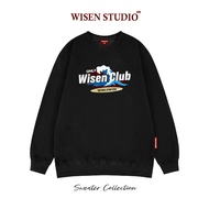 Wisen local brand sweater with oversize unisex cotton felt WISEN CLUB model