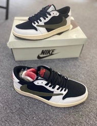 Travis Scott x Air Jordan 1 Low Medium Olive 5.0 黑綠橄欖 男女同款