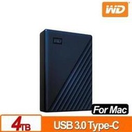 【綠蔭-免運】WD My Passport for Mac 4TB 2.5吋USB-C行動硬碟(2019)