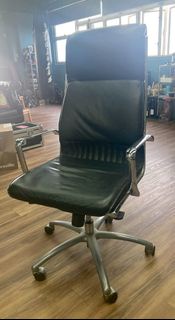 [可租可買] 真皮大班椅 電腦櫈 電腦椅 皮櫈 頭枕 高背 Boss Office Chair