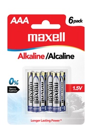Maxell Alkaline AAA (6pc) Card LR03-6BS